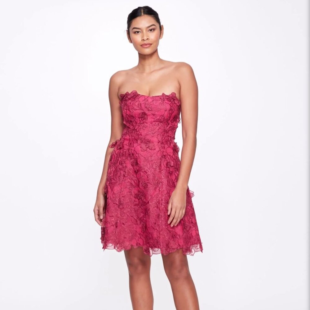 Marchesa Notte Short Pink Dress